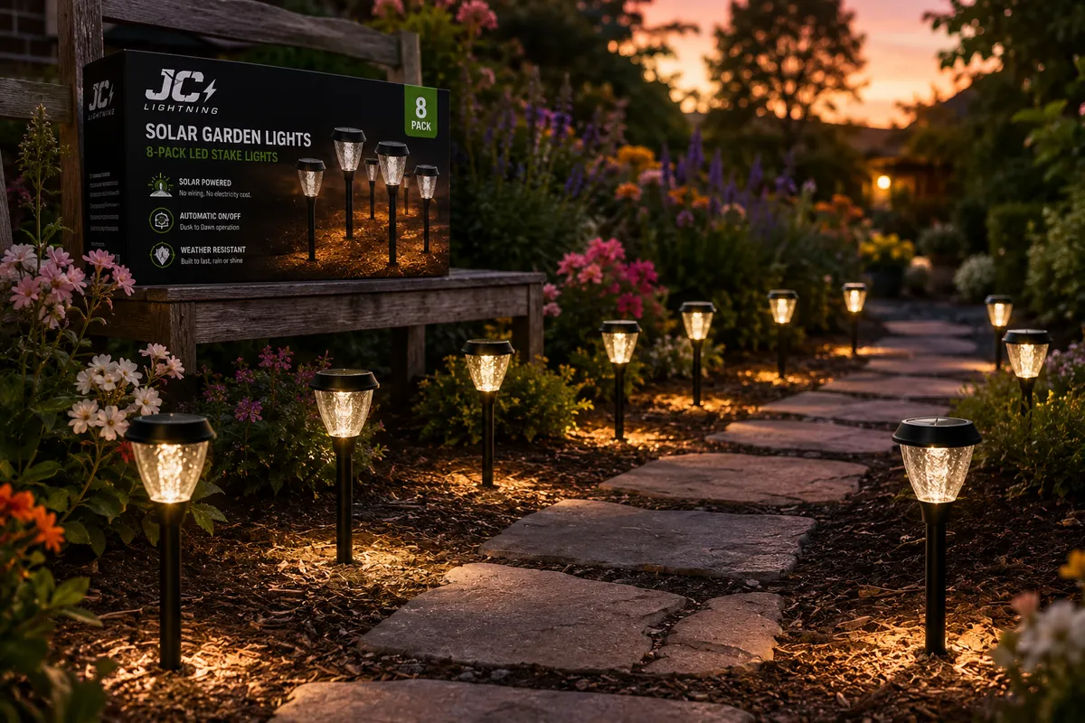 Solar Garden Stake Light 8-Pack