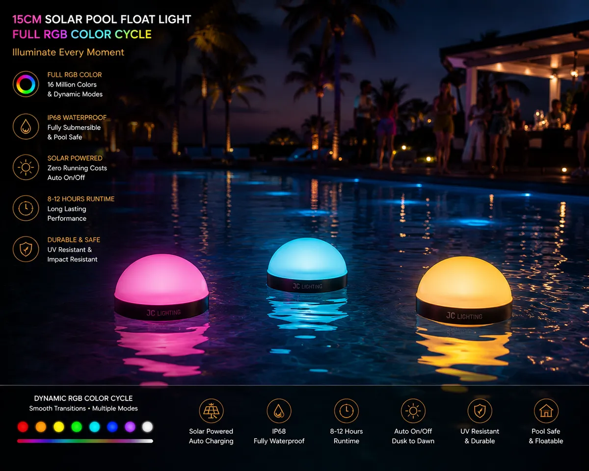 Solar Pool Float Light