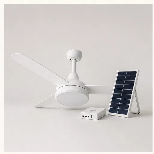 Solar Ceiling Fan with Light — image 1