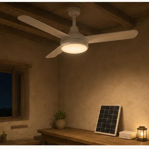 Solar Ceiling Fan with Light — image 5