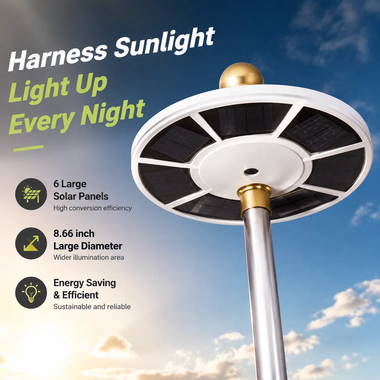 Solar Flag Pole Light — image 3
