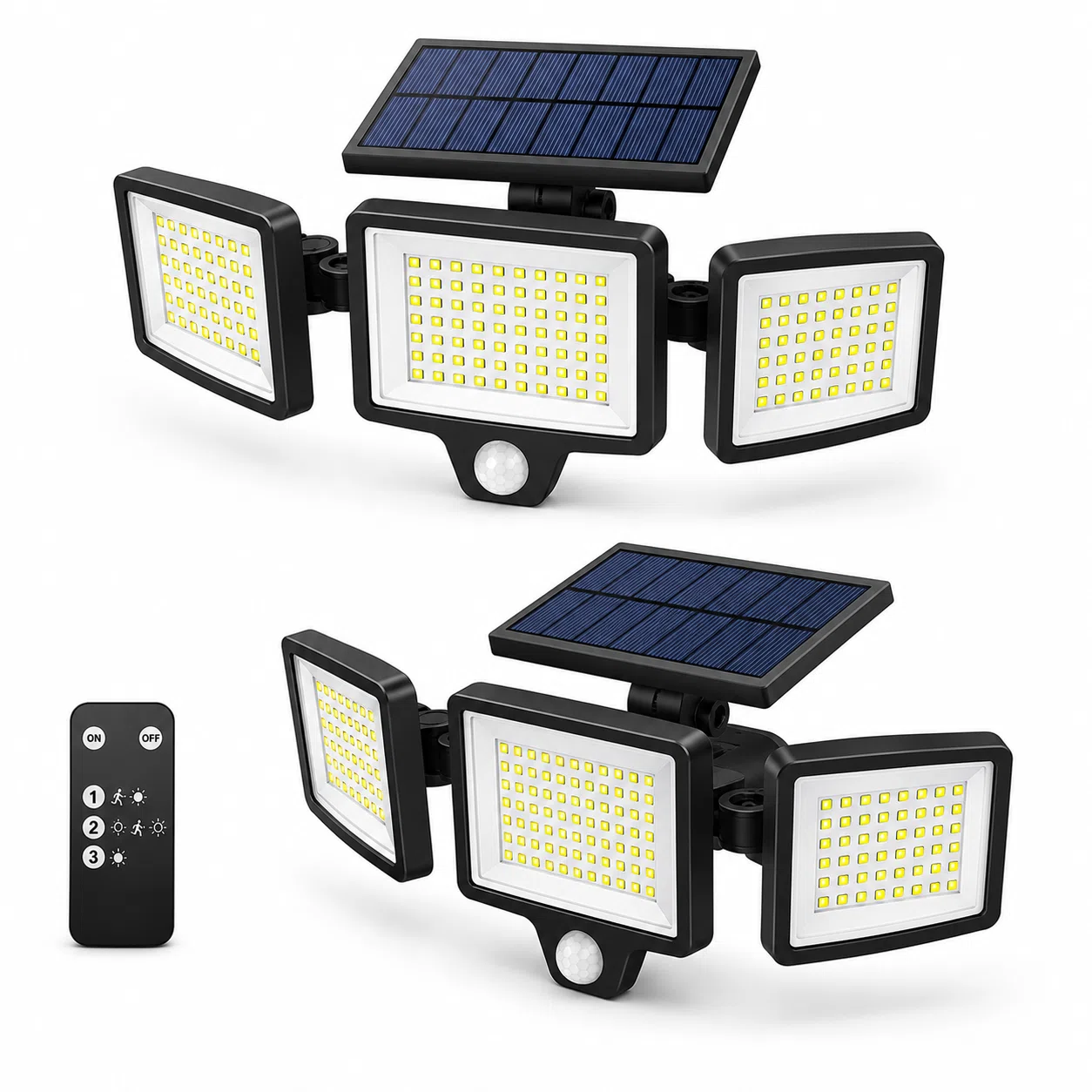 3-Head Solar Motion Flood Light — image 1