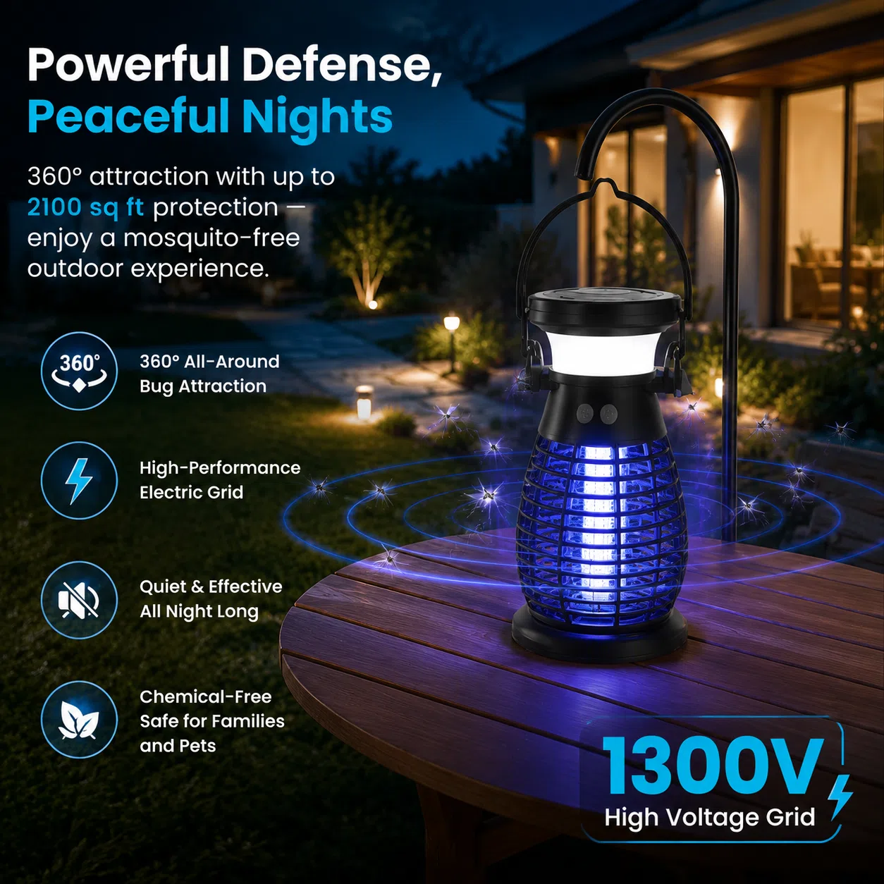 Solar Bug Zapper Light — image 1