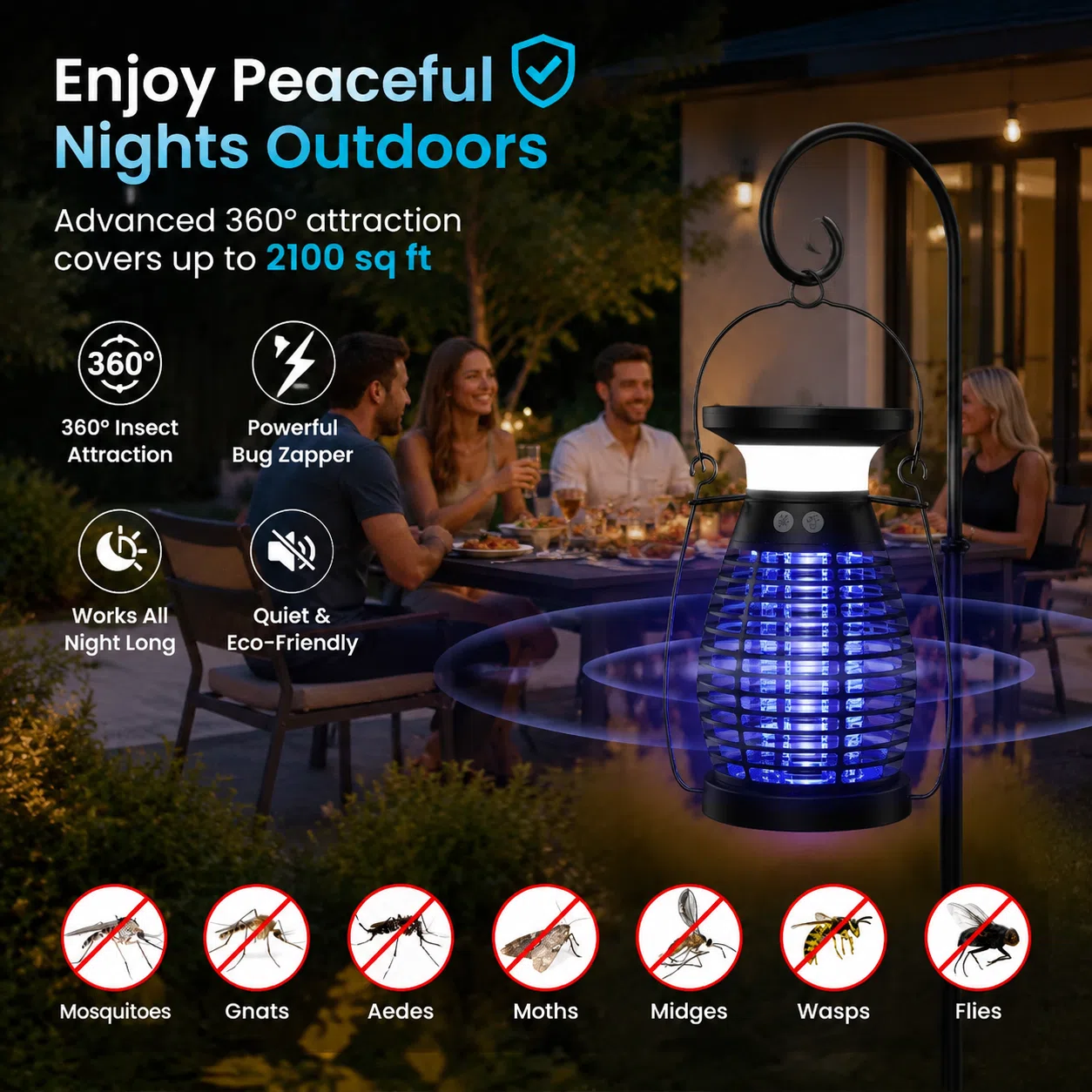 Solar Bug Zapper Light — image 3