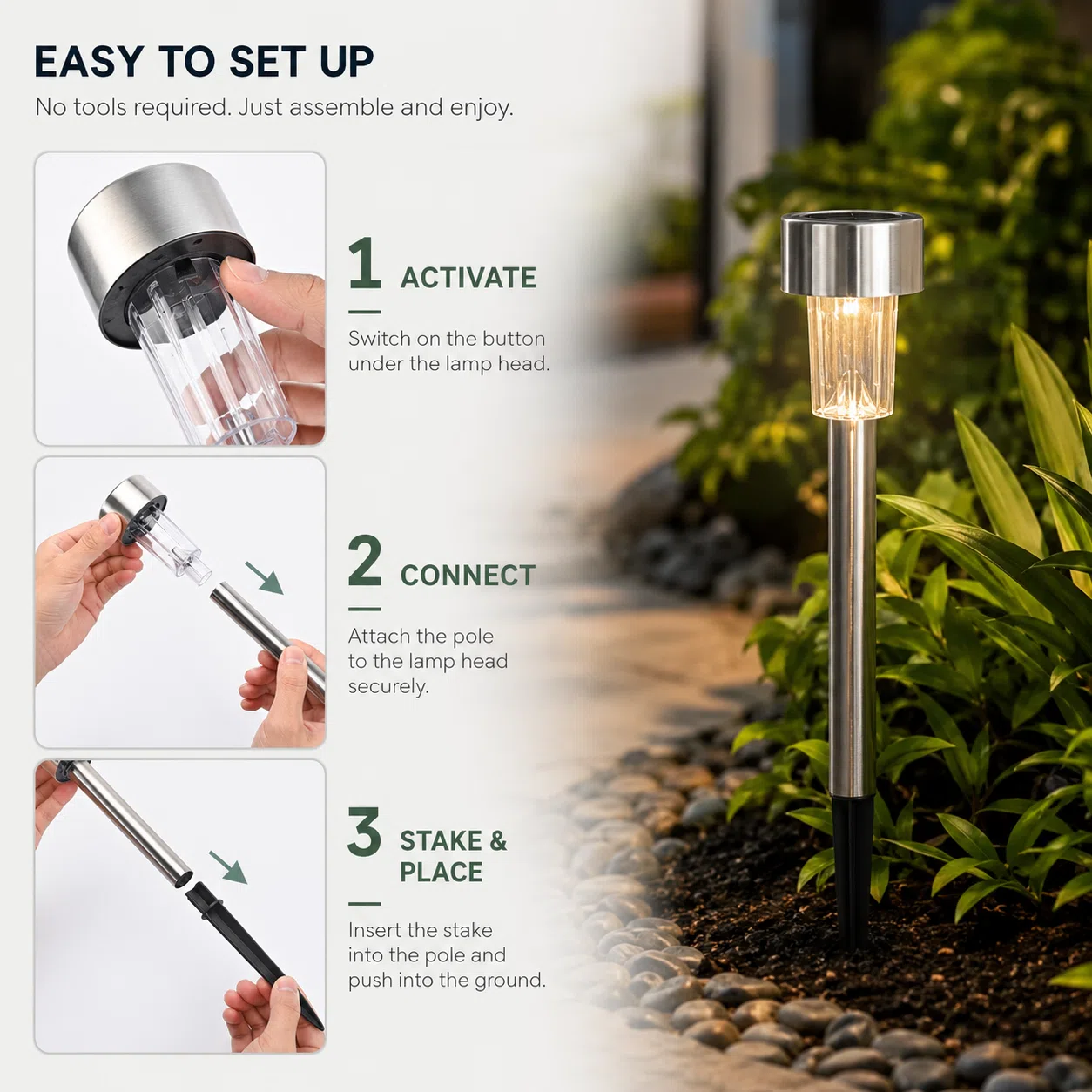 Solar Garden Stake Light · 8-Pack — image 4